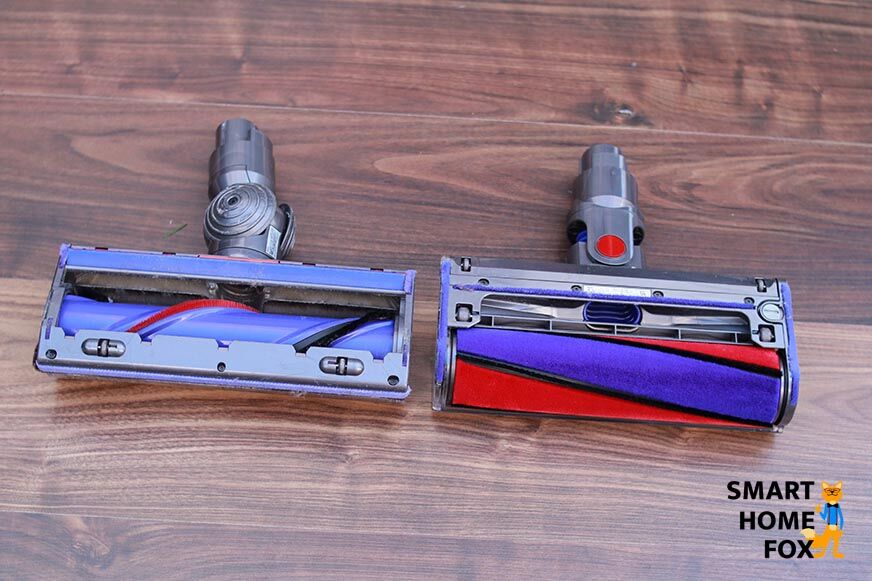 Comparison of the soft roller and the standard electric brush